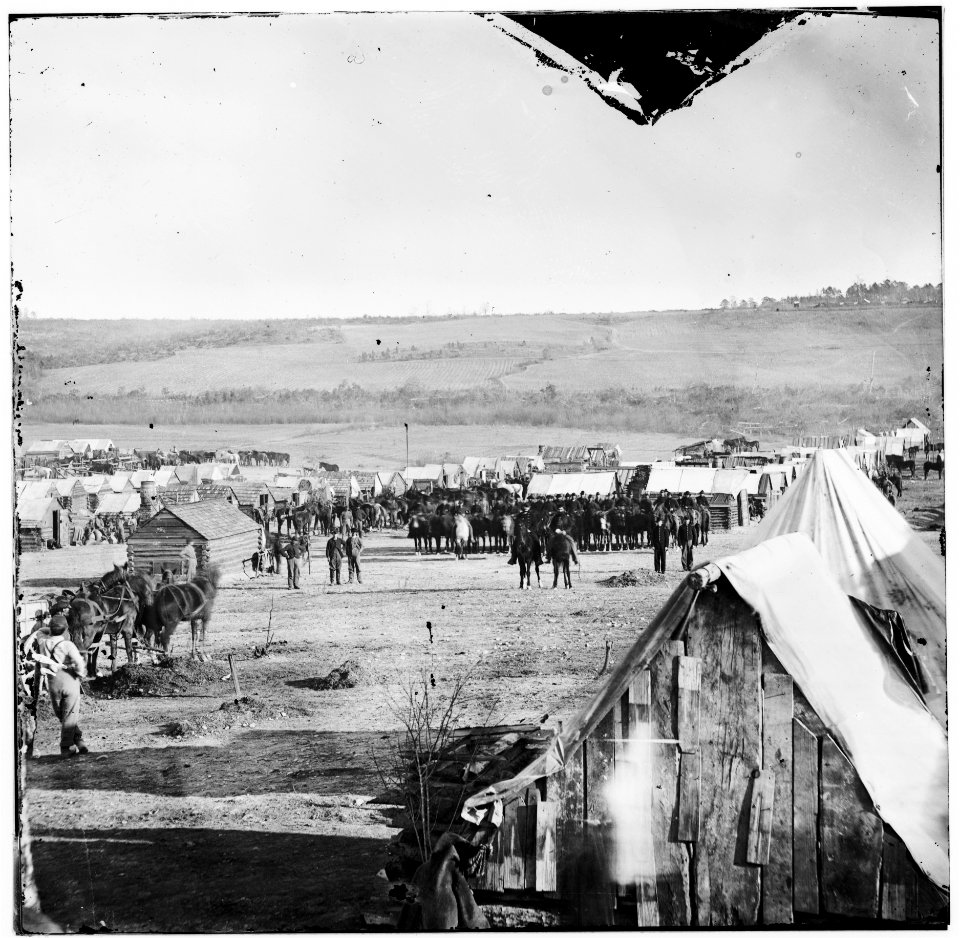 Fort Burnham, Va., vicinity. Camp of the 5th Pennsylvania Cavalry near the battlefield of Oct. 29, 1864 LOC cwpb.01827