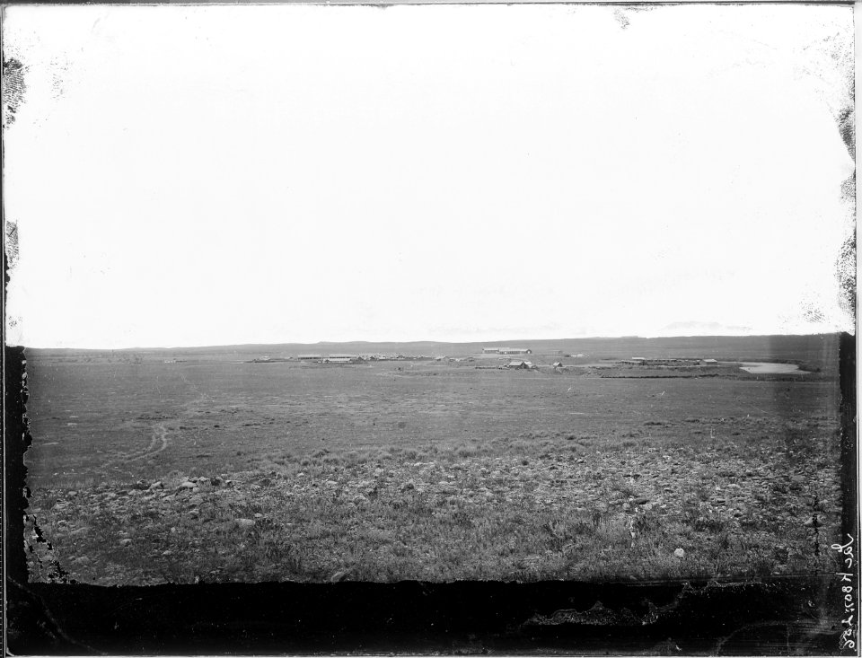 Fort Fetterman, named for William I. Fetterman, killed at Fort Phil Kearny Massacre. Established in 1867. It marks... - NARA - 516865