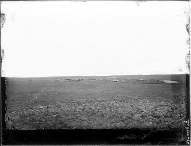 Fort Fetterman, named for William I. Fetterman, killed at Fort Phil Kearny Massacre. Established in 1867. It marks... - NARA - 516865