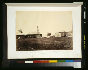 Fort Vancouver, Hudson's Bay Co's. post, Columbia River, enclosing tents of N. A. (i.e., North American) Boundary Commission, May 1860 LCCN2003663138