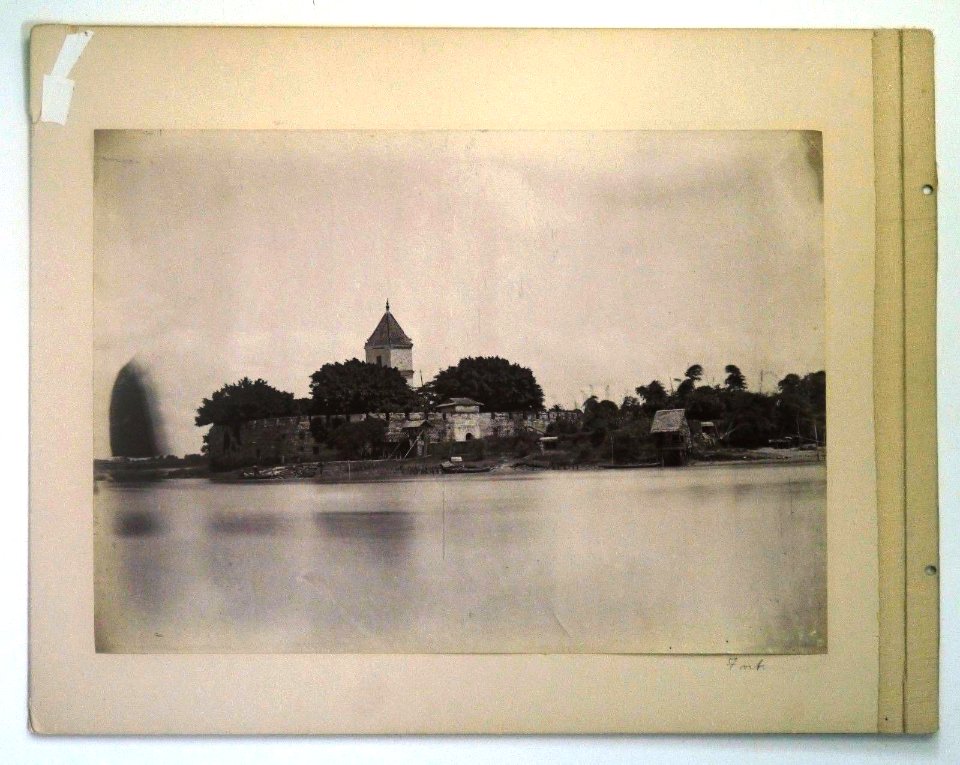 Fort, Pearl River, Canton by Lai Afong c1880
