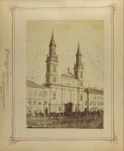 Petőfi tér, szemben a Nagyboldogasszony ortodox székesegyház, 1880-1890 között. - Fortepan 82056 photo
