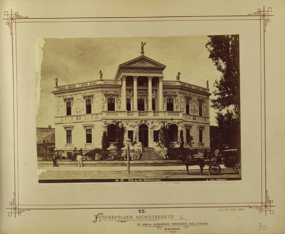 Budapest VI., Andrássy út 132. Edelsheim-Gyulay-villa, 1876 körül. - Fortepan 82113