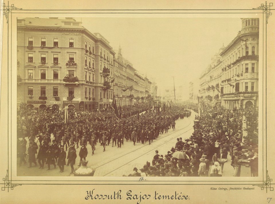 Erzsébet körút, Kossuth Lajos temetési menete a Dohány utcánál, 1894. április 1. Fortepan 82037