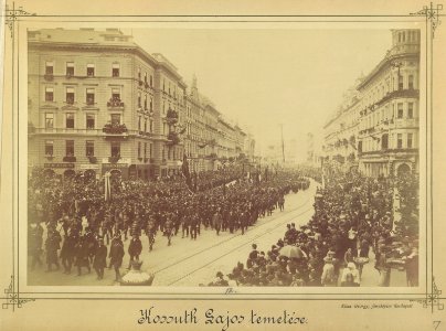 Erzsébet körút, Kossuth Lajos temetési menete a Dohány utcánál, 1894. április 1. Fortepan 82037 photo