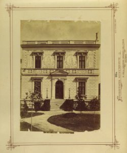Budapest VI., Andrássy út 132., a Edelsheim-Gyulay-villa oldalhomlokzata, 1876 körül. - Fortepan 82114 photo