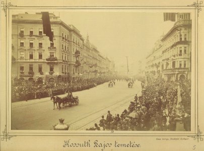 Erzsébet körút, Kossuth Lajos temetési menete a Dohány utcánál, 1894. április 1-én. - Fortepan 82035 photo