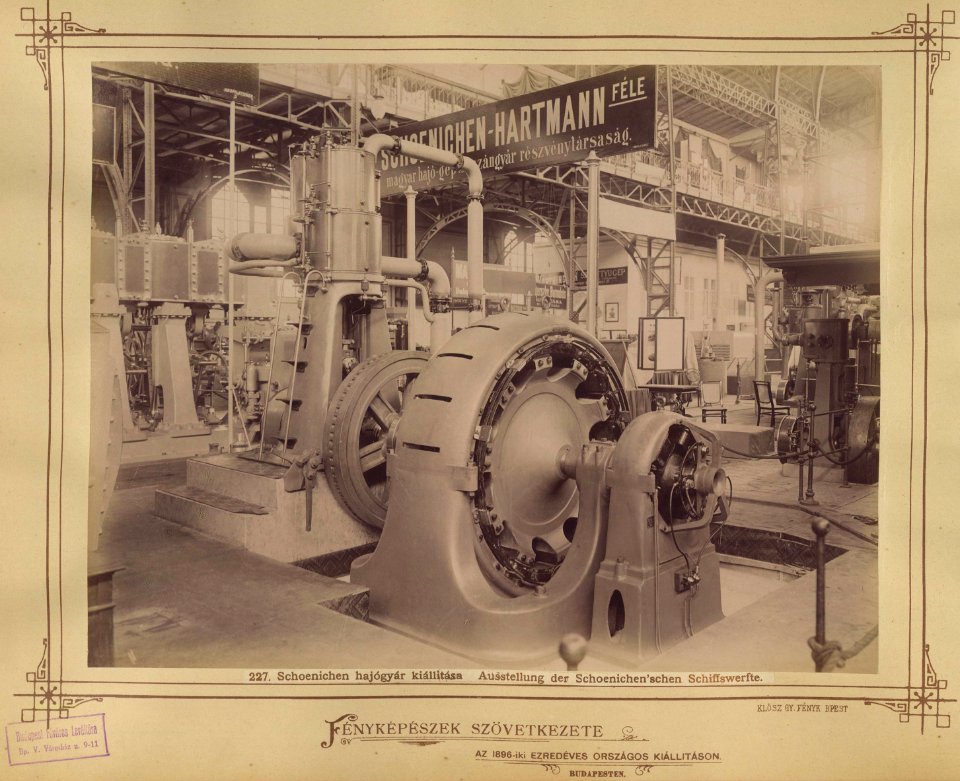 Millenniumi kiállítás, Schoenichen-Hartmann-féle Egyesült Hajó-, Gép- és Kazángyár pavilonja, Budapest XIV. Fortepan 82694