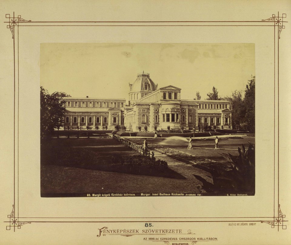 Budapest, Margit-sziget. A Margit-fürdő hátsó homlokzata, 1878 körül - Fortepan 82146