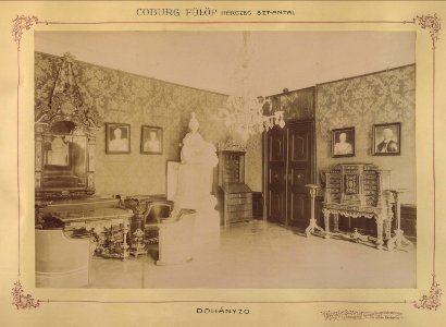 Szlovákia, Szentantal. Coburg Fülöp herceg kastélya, dohányzó. 1895-1899 között. Fortepan 83370