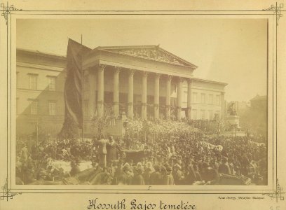 Magyar Nemzeti Múzeum Kossuth Lajos felravatalozásakor. - Fortepan 82055