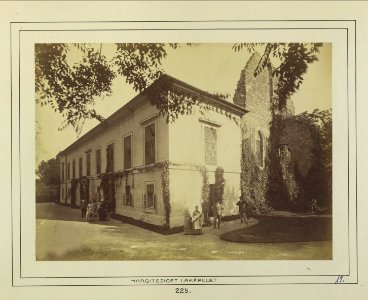József nádor villája, mellette a ferences templom romjai. 1878 körül. - Budapest, Fortepan 82297 photo