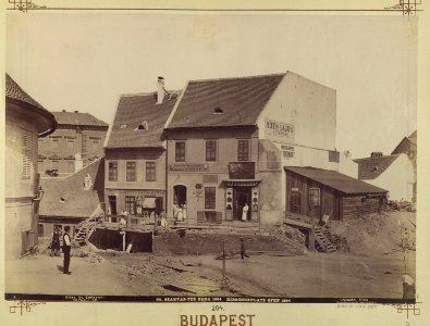 Budapest I., Szarvas tér, balra az Apród utca,1894-ben. - Fortepan 82530