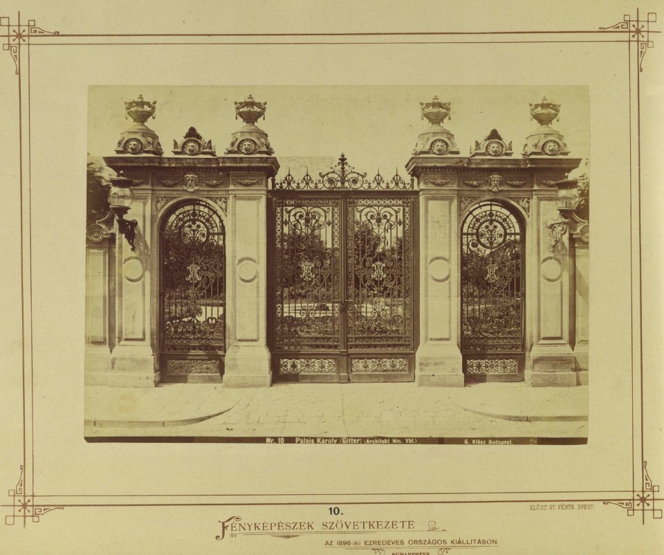 Múzeum utca, a Károlyi-palota kertkapuja, 1881 előtt. - Budapest, Fortepan 82065