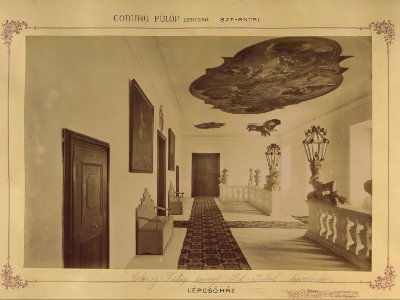 Szlovákia, Szentantal. Coburg Fülöp herceg kastélya, lépcsőház. 1895-1899 között. - Fortepan 83371 photo