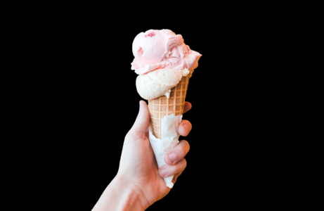 Ice cream cone ice cream waffle photo