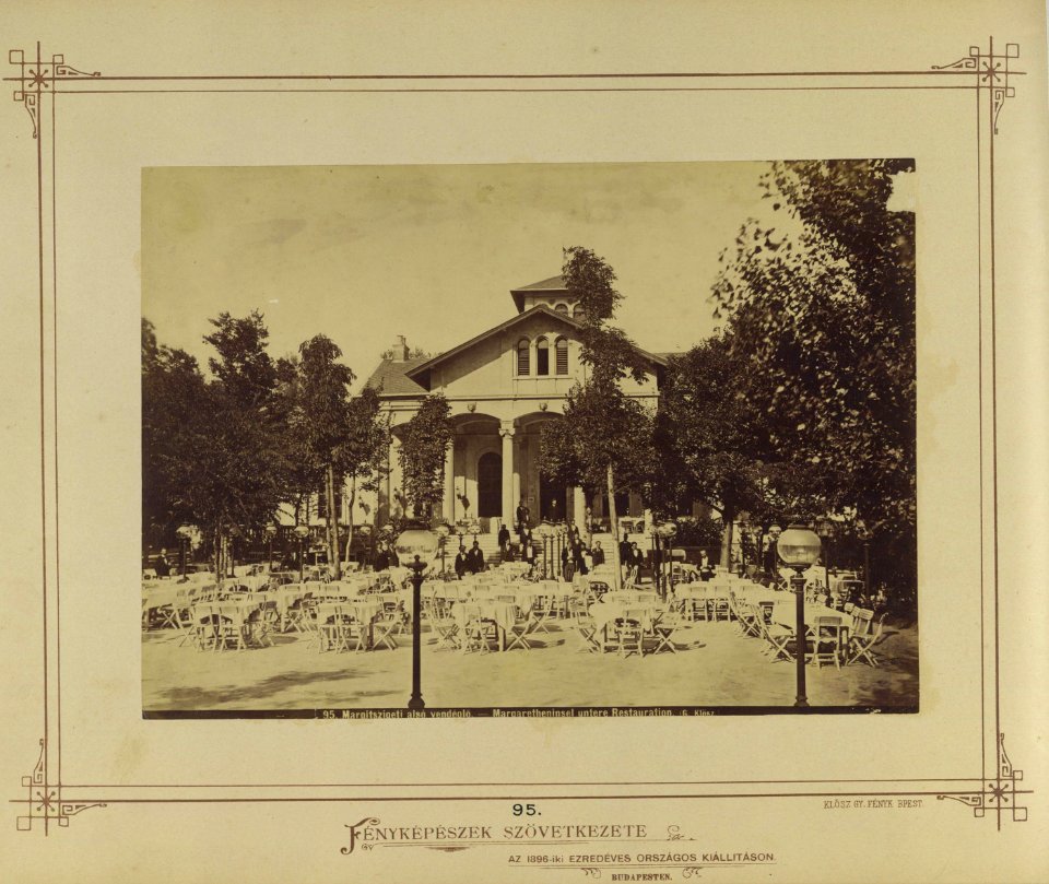Margitsziget, Alsószigeti Nagyvendéglő (a késöbbi Casino helyén), az 1880-as években - Budapest, Fortepan 82155