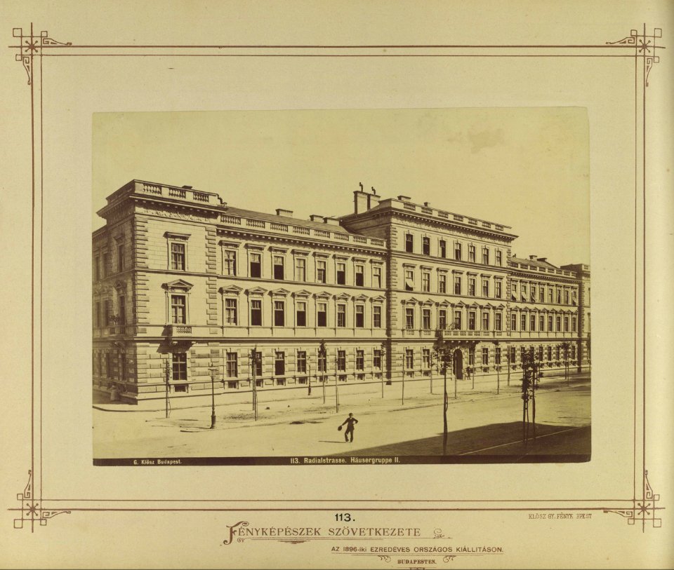 Andrássy (Sugár) út 54., 56., 58. épületek az Eötvös utca kereszteződéséből nézve, 1878 körül - Budapest, Fortepan 82177