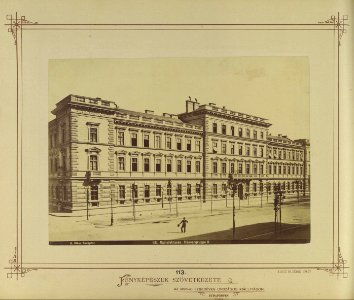 Andrássy (Sugár) út 54., 56., 58. épületek az Eötvös utca kereszteződéséből nézve, 1878 körül - Budapest, Fortepan 82177 photo