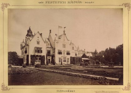 Bogát (ekkor önálló, ma a város része), a Festetics-kastély oldalnézete. 1895-1899 között. Szombathely. - Fortepan 83190 photo