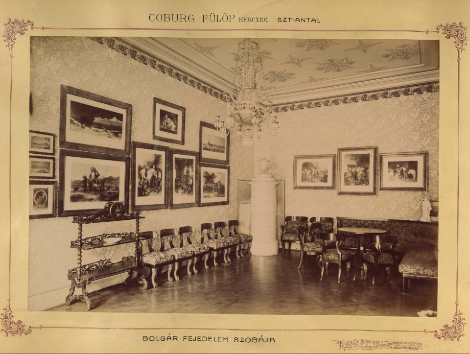 Besztercebányai kerület, Szentantal, Coburg Fülöp herceg kastélya, a bolgár fejedelem szobája. 1895-1899 között. - Fortepan 83369