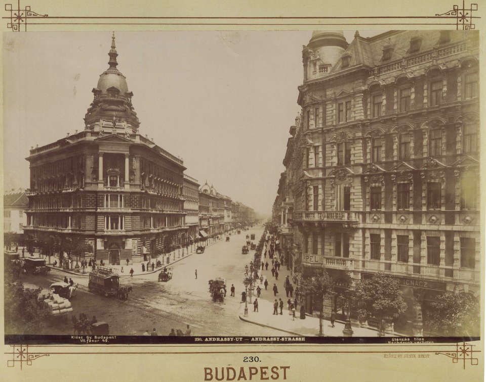 Bajcsy-Zsilinszky út (Váci körút) - Andrássy út sarok, balra a Foncière-palota. - Budapest, Fortepan 82558