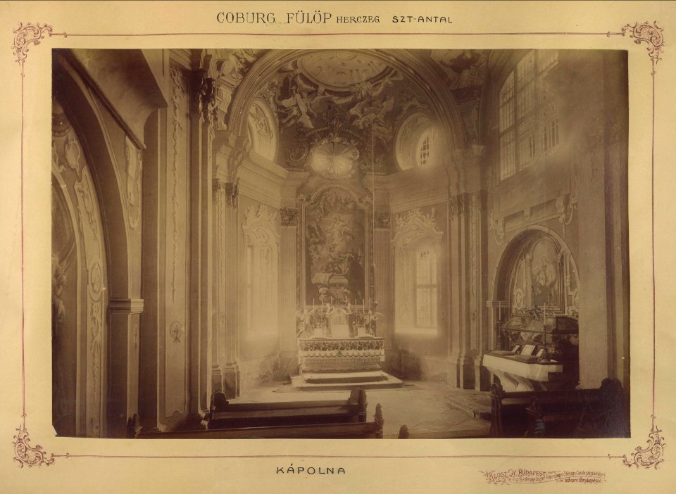 Szlovákia, Szentantal. Coburg Fülöp herceg kastélya, kápolna, 1895-1899 között. - Fortepan 83372