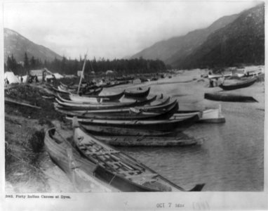 Forty Indian canoes at Dyea LCCN2004672222