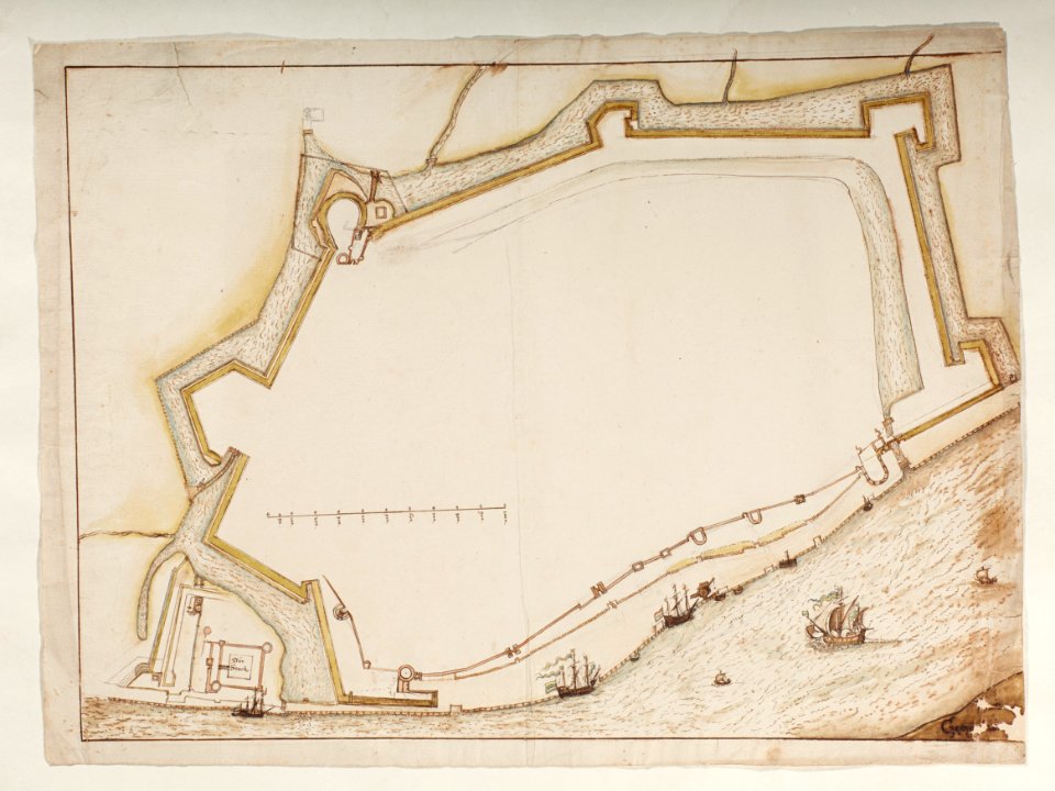 Fortifikaktionskarta över Riga med Riga slott - Skoklosters slott - 98070