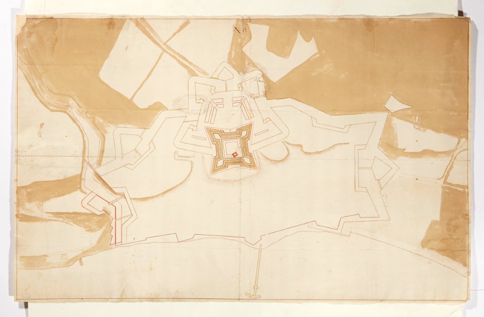 Fortifikationskarta, plan över fästning - Skoklosters slott - 98078