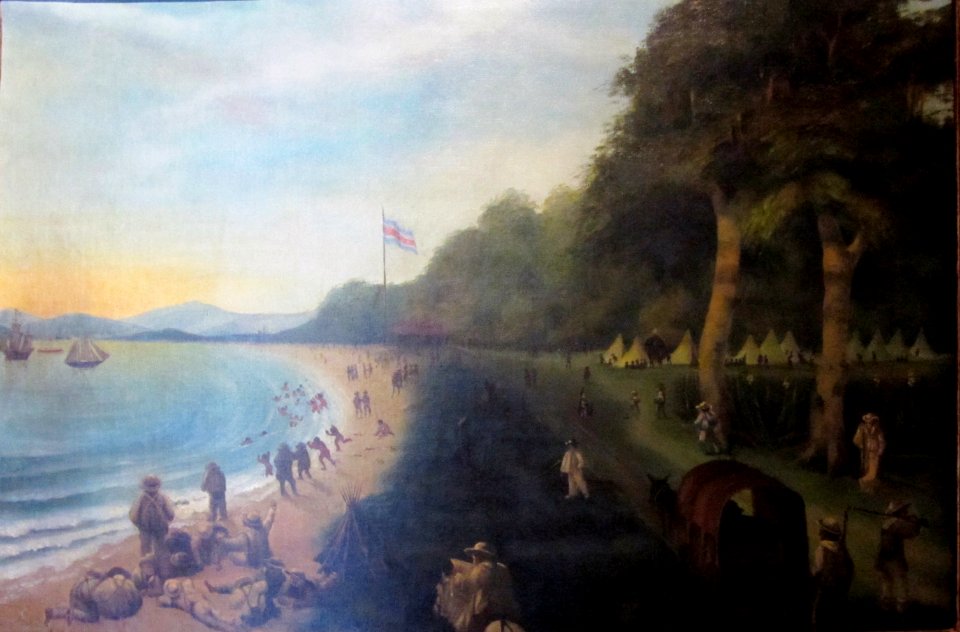 Fortino, Lorenzo - Campamento de las tropas del Gobierno en La Chacarita -1860s cr cr