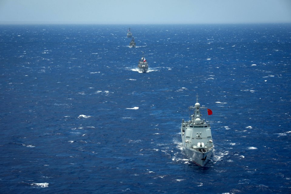 Forty Ships and Submarines Steam in Close Formation During RIMPAC 160728-N-SI773-2949