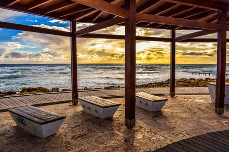 Kiosk relaxation seashore