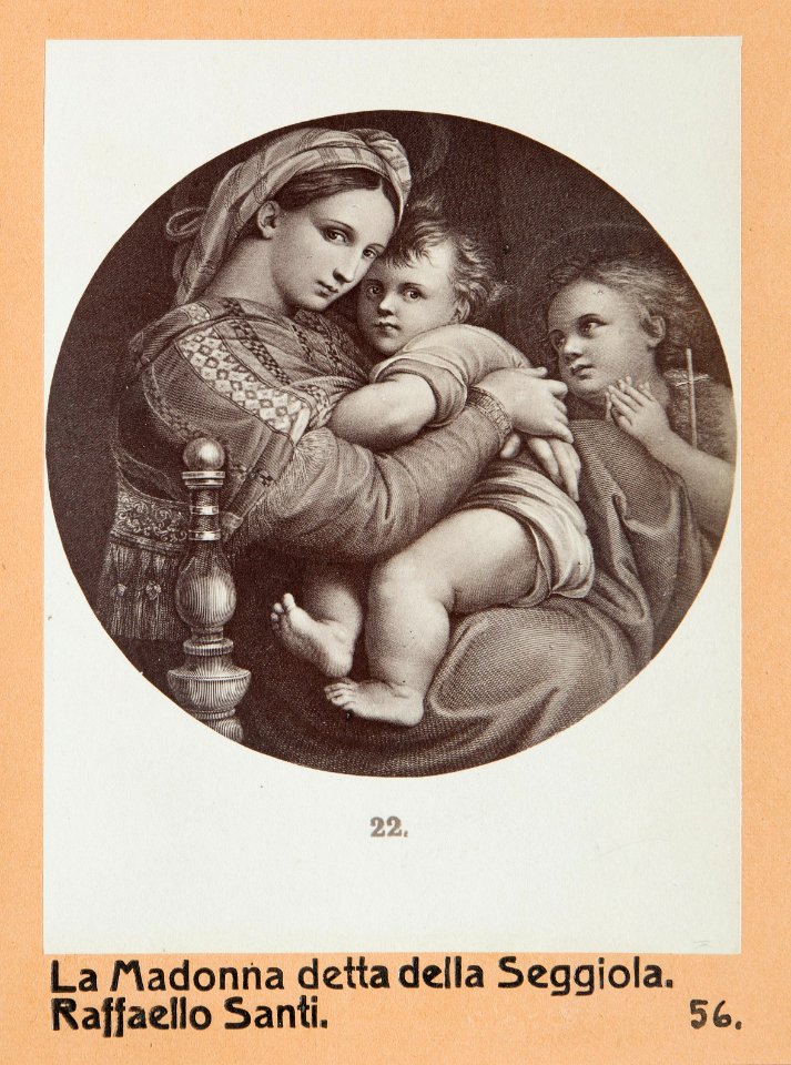 Fotografi av Madonna della Seggiola av Rafael - Hallwylska museet - 103002