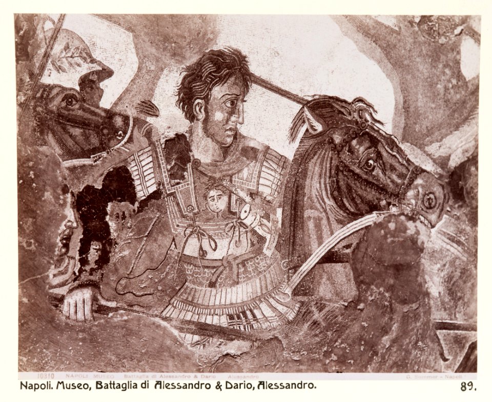 Fotografi av Alexandermosaiken. Neapel, Italien - Hallwylska museet - 106848