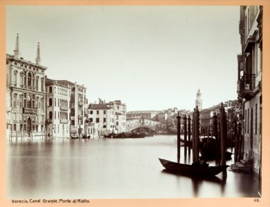 Fotografi av Canal Grande och Rialtobron i Venedig - Hallwylska museet - 103014