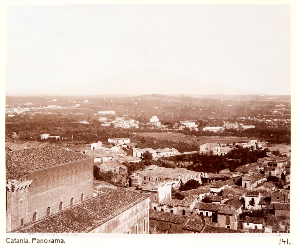 Fotografi av Catania, Italien. Panorama - Hallwylska museet - 106701