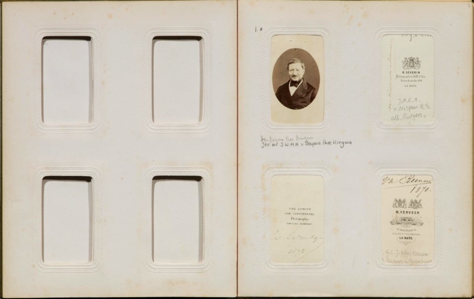 Fotoalbum leden Tweede Kamer der Staten Generaal, ca. 1867-1880 - volgnummer 01