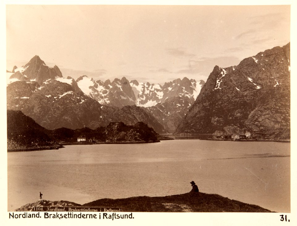 Fotografi av Braksettinderne, Raftsund. Nordland, Norge - Hallwylska museet - 105850