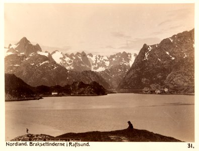 Fotografi av Braksettinderne, Raftsund. Nordland, Norge - Hallwylska museet - 105850