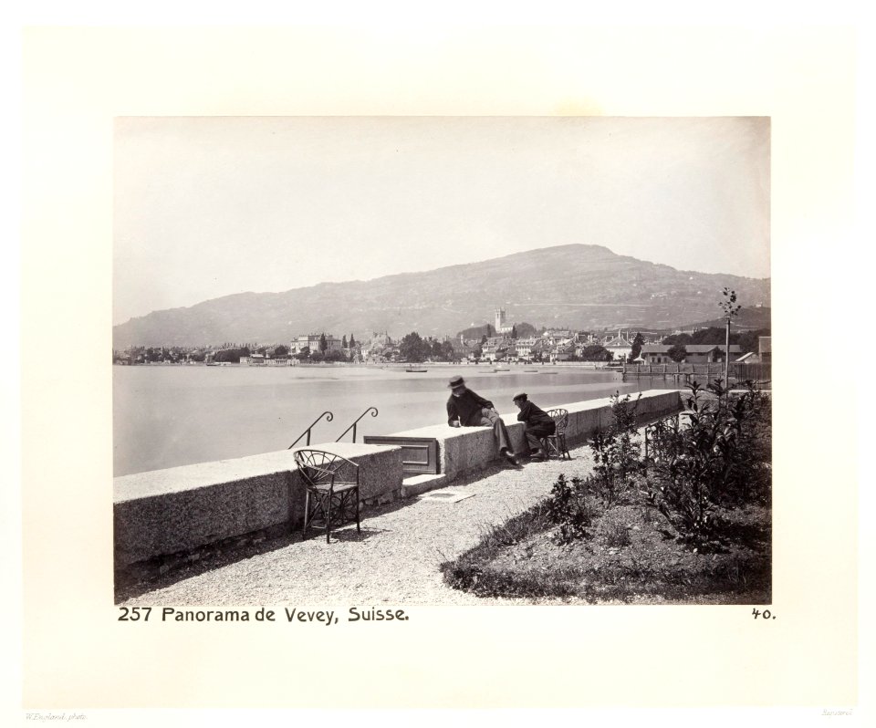 Fotografi av berg och sjö i Schweiz - Hallwylska museet - 103173