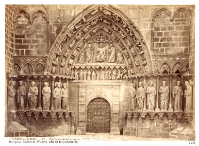 Fotografi av Burgos. Catedral, puerta alta de la Coroneria - Hallwylska museet - 105346