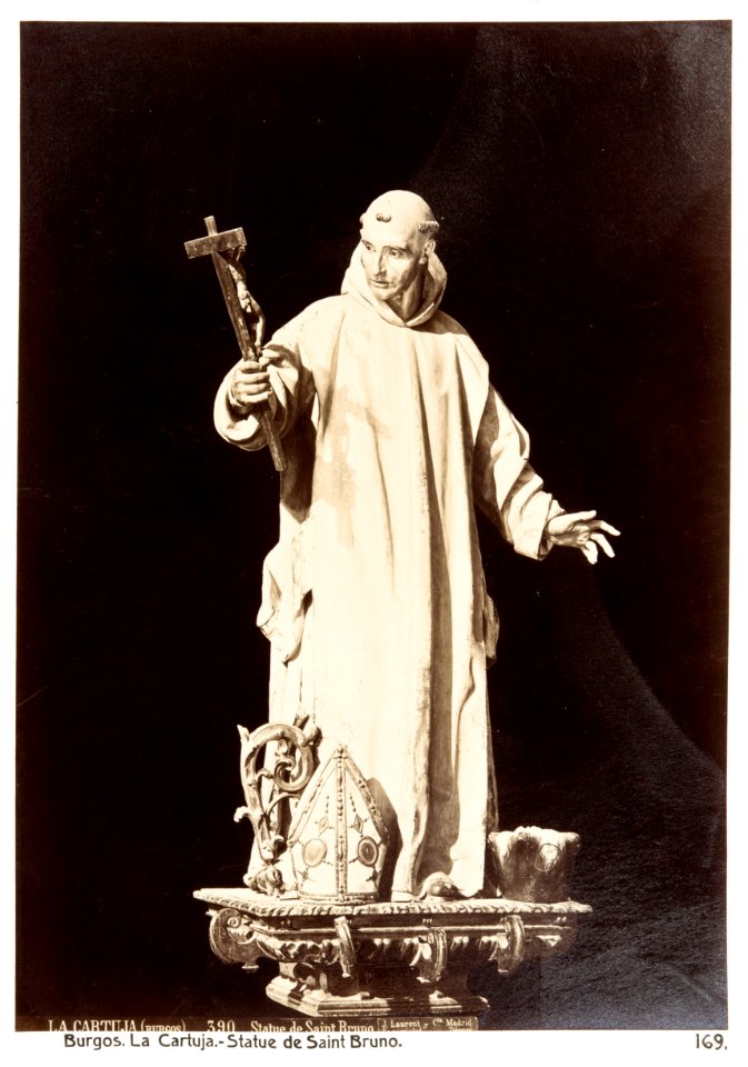 Fotografi av Burgos. La Cartuja statue de Saint Bruno - Hallwylska museet - 105350