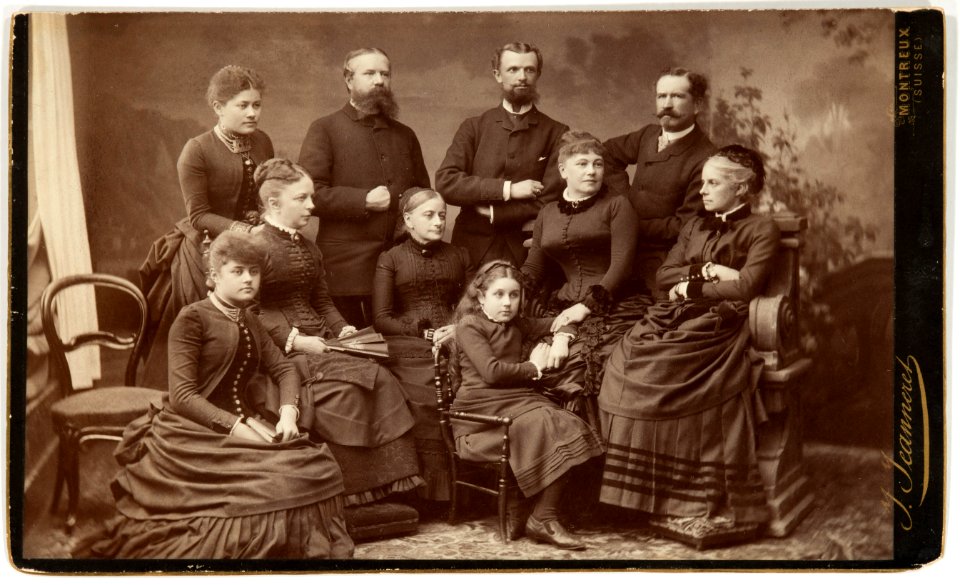 Fotografi av familjen von Hallwyl med släktingar - Hallwylska museet - 106658