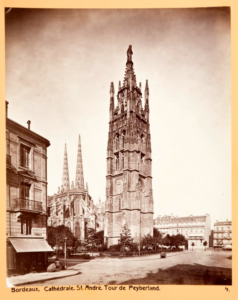 Fotografi av Bordeaux. Cathédrale St. André, Tour de Peyberland - Hallwylska museet - 104693