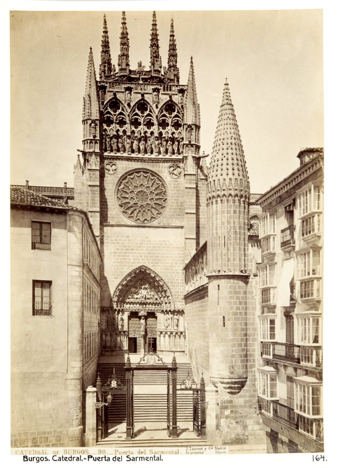 Fotografi av Burgos. Catedral, puerta del Sarmental - Hallwylska museet - 105345