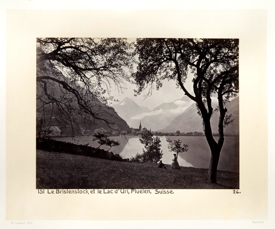 Fotografi av berg och sjö i Schweiz - Hallwylska museet - 103159