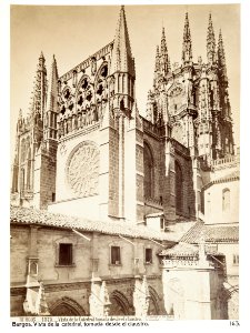 Fotografi av Burgos. Vista de la Catedral, tomada desde el claustro - Hallwylska museet - 105344
