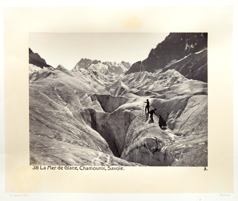 Fotografi av glaciären Mer de Glace - Hallwylska museet - 103136