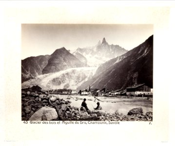 Fotografi av berget Aiguille du Dru och glaciären des Bois - Hallwylska museet - 103140